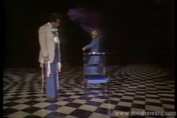 Still from “DeKolta Chair Vanish with Lori Liberman” — Doug Henning’s World of Magic, 26 December 1975